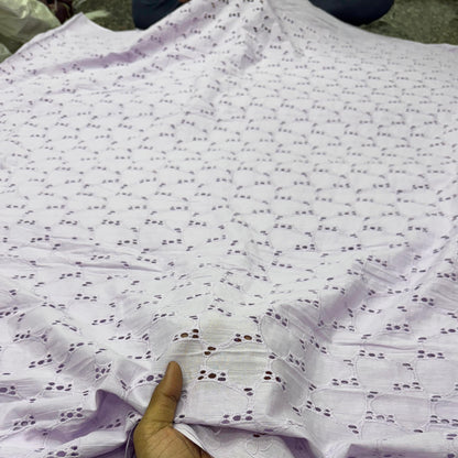 Cotton Hakoba Lavender Heart Pattern Fabric