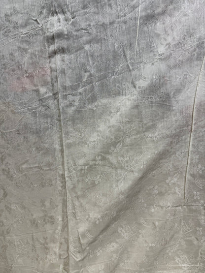 Buy Cotton Jacquard Beige Base Black Work Fabric