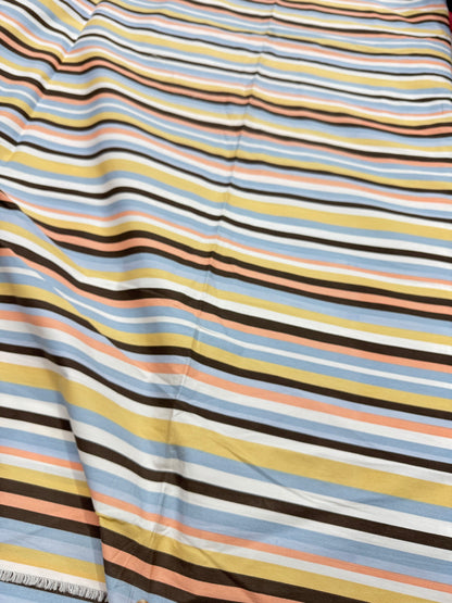 Buy 50s Poplin Coloured Stripes Fabric