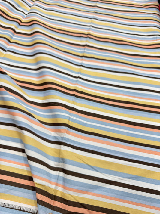 Buy 50s Poplin Coloured Stripes Fabric
