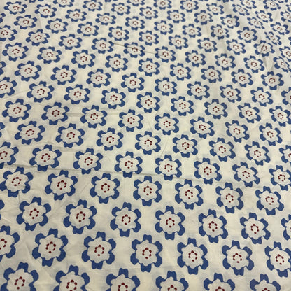 Buy Poplin Flower Beads Printed Fabric