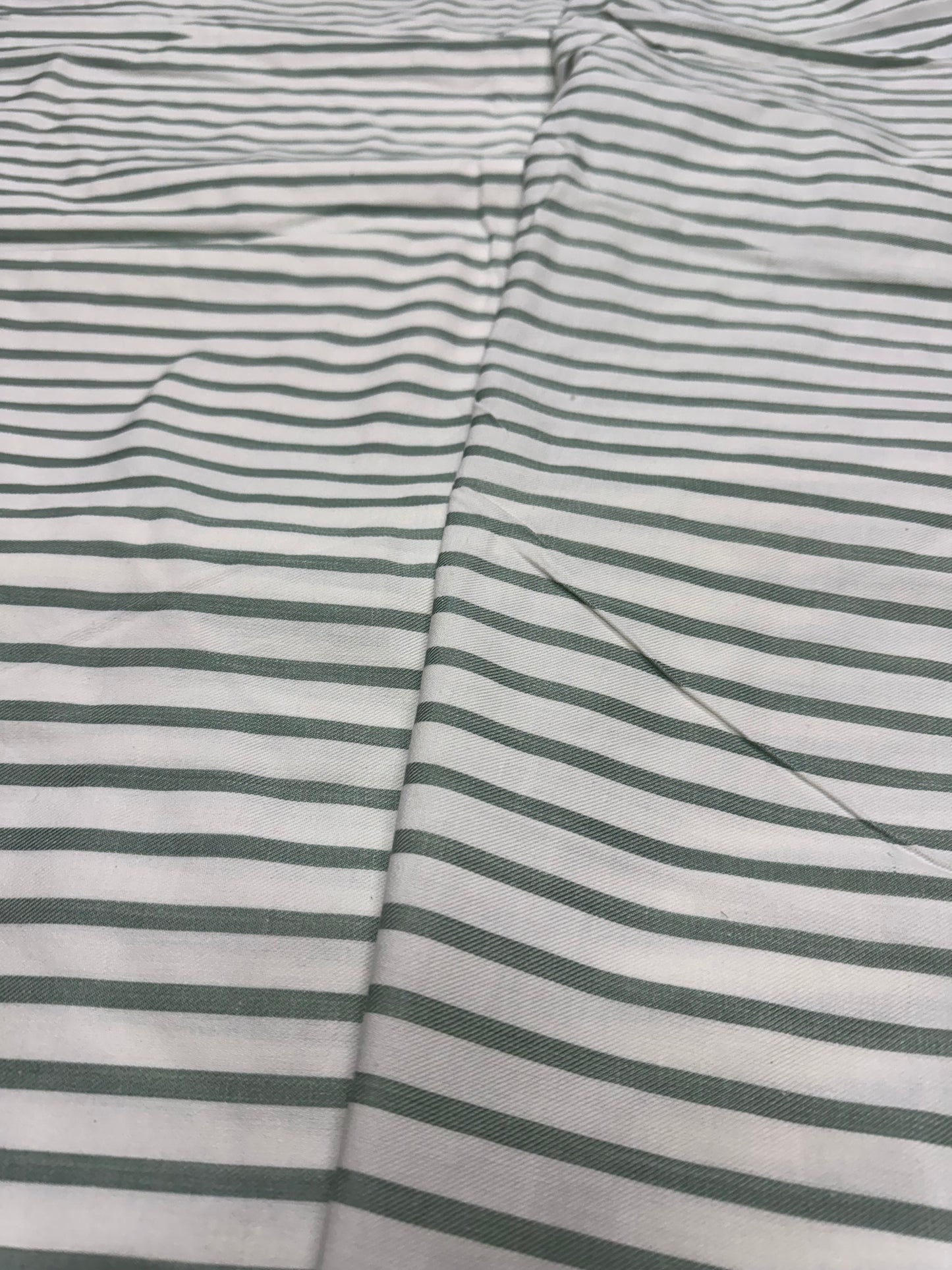 Buy Bottom Non Denim Twill Mint Green Stripe Fabric