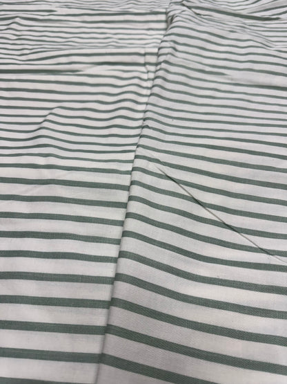Buy Bottom Non Denim Twill Mint Green Stripe Fabric