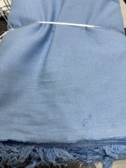 Buy Pure Linen Solid Powder Blue Fabric