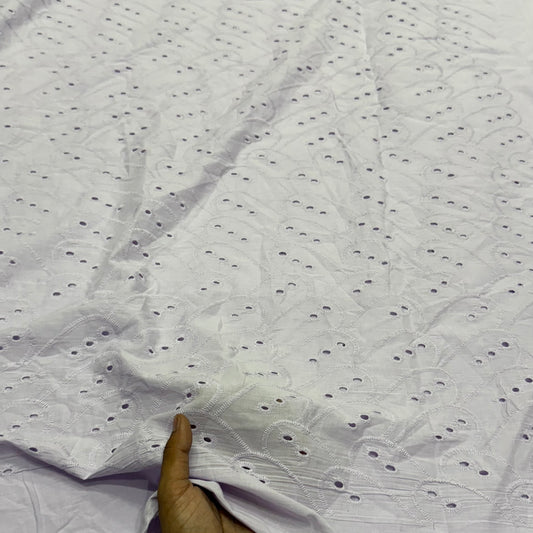 Buy Hakoba Lavender Rare Shell Cutwork Fabric