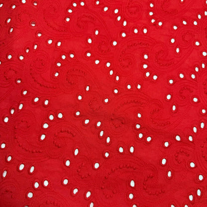 Buy Cotton Hakoba Red Peacock Head Fabric