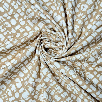 Buy Cambric Marble Affect Coffee Printed Fabric