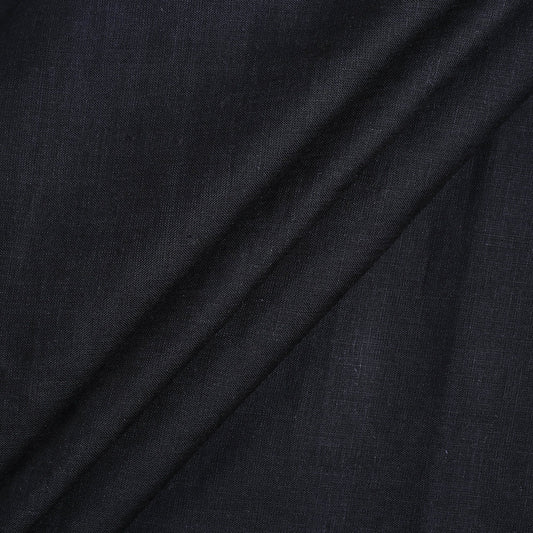 Buy Black Pure Linen Fabric