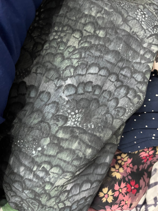 Buy Chiffon Fish Shell Printed Fabric