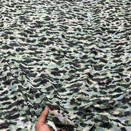 Buy Viscose Chiffon Floating Algae Printed Fabric