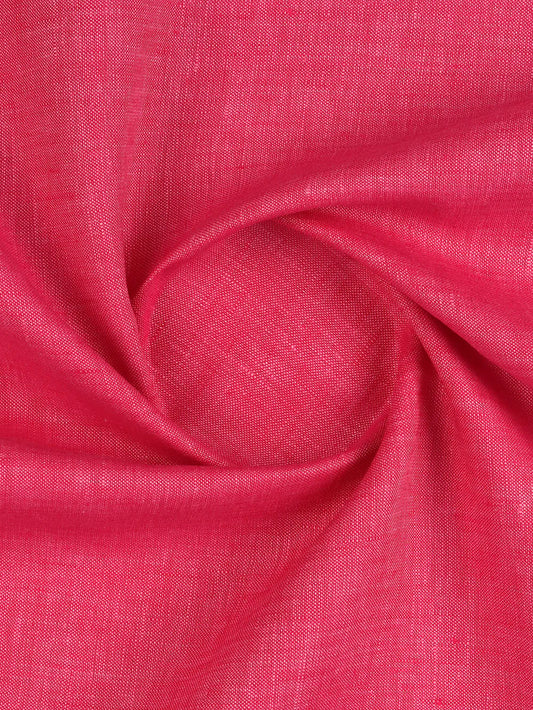 Buy Lab Certified Pure Linen Dark Pink Fabric