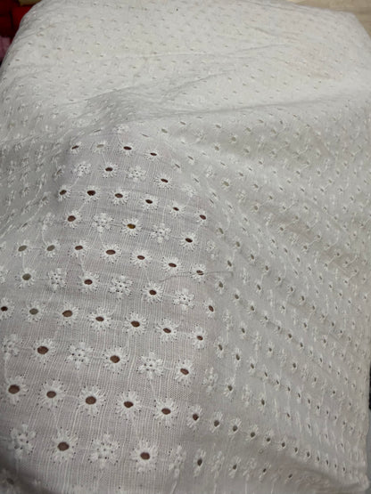 Buy Linen White Hakoba Flowery Cutwork