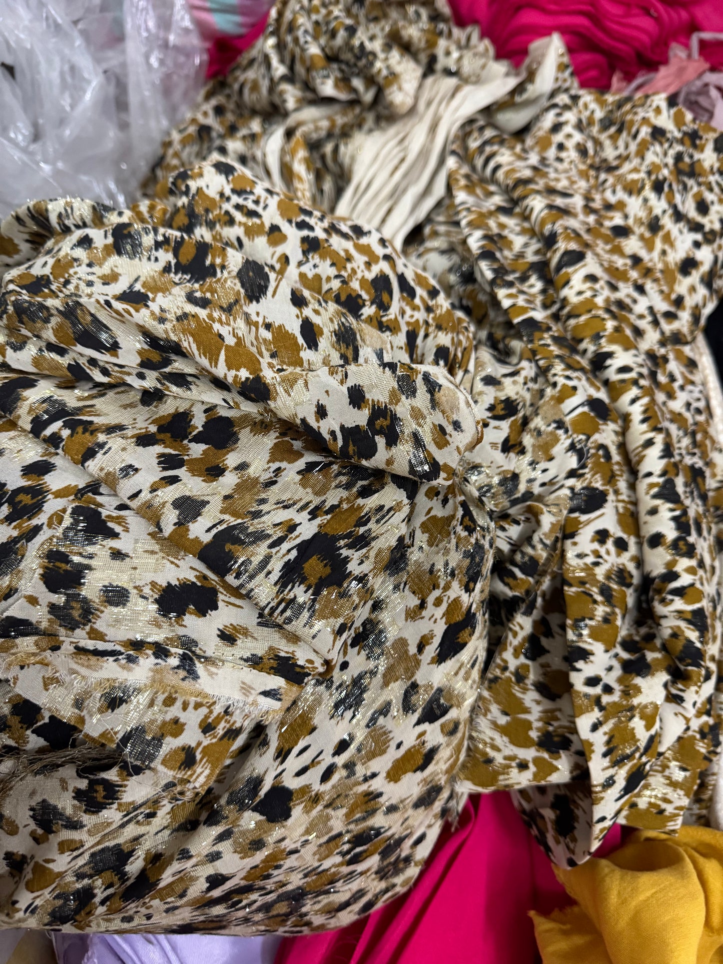 Buy Viscose Lurex Cheetah Printed Fabric