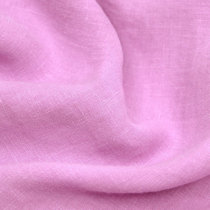 Buy Linen Carnation Pink Solid Fabric