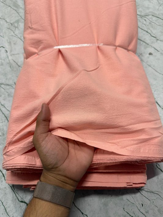 Buy Crimp Cotton Solid Baby Peach Fabric