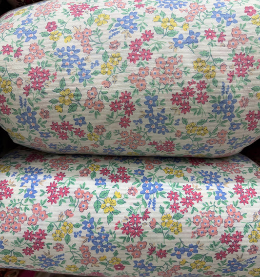 Buy Premium Cotton Seersucker Pastel Floral Fabric