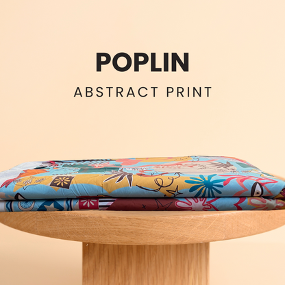 Buy Poplin Abstract Printed Fabric