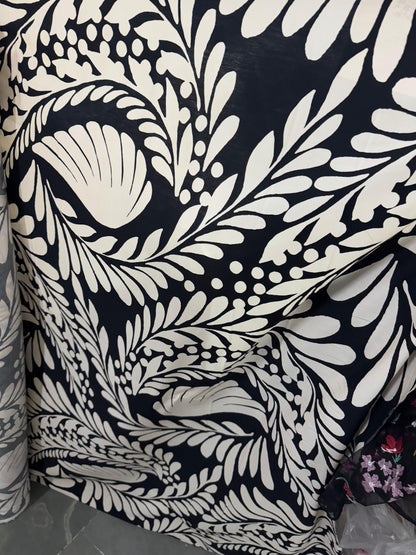 Buy Cotton Poplin White Wing Printed Fabric