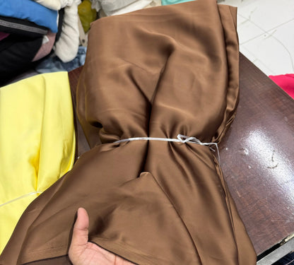 Buy Italian Silk Solid Chocolate Brown - MAF 
