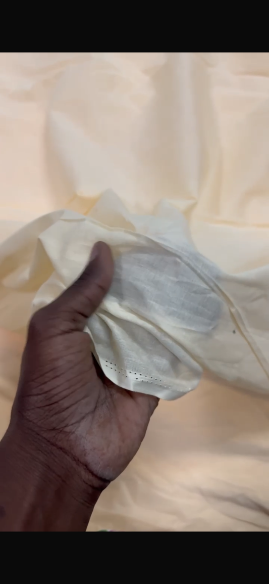 Buy Mul Cotton Baby Yellow Fabric