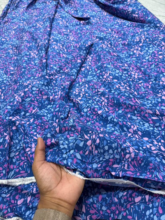 Buy Cotton Viscose Ditsy Leaf Printed Fabric