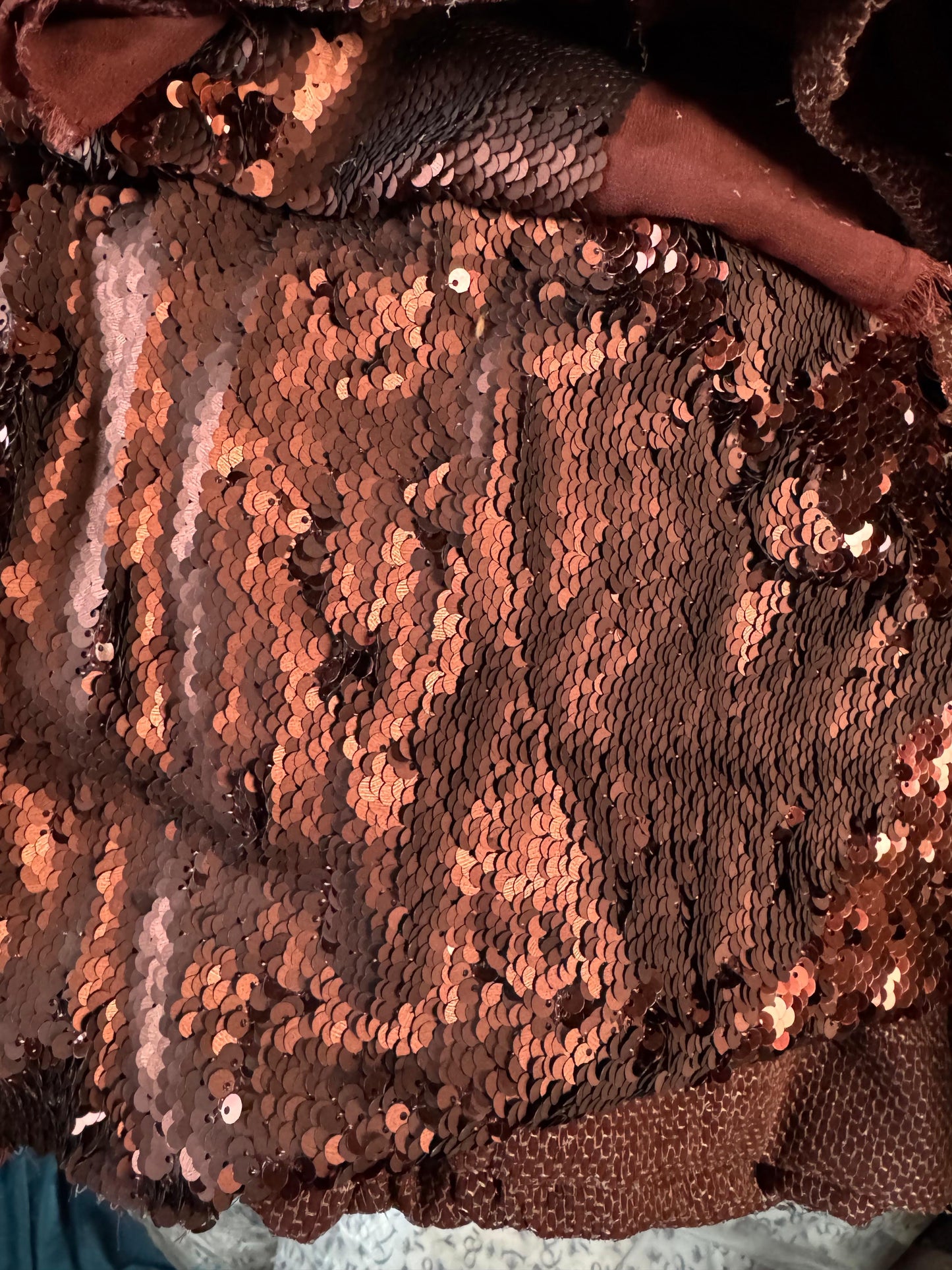 Buy Sequins Brown Coloured Fabric