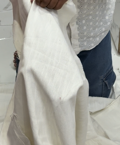 Buy White Dyeable Canvas Slub Fabric