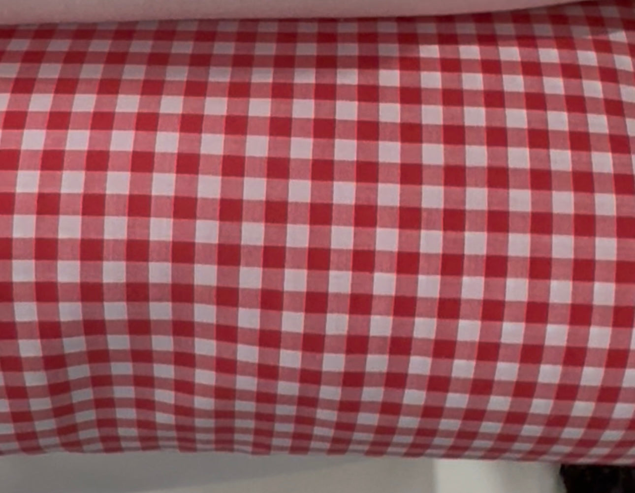 Buy Premium Cotton Gingham Pink & White Check Fabric