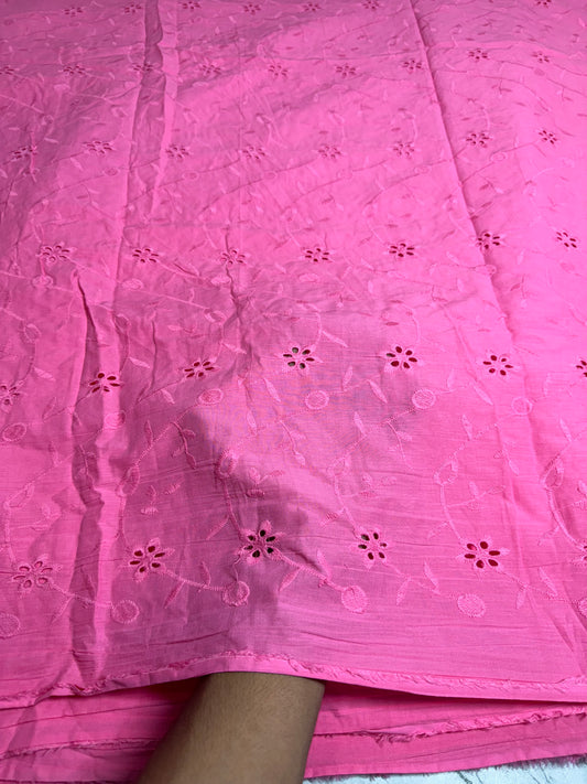 Buy Hakoba Pink Threadwork and cutwork 5 Petal Fabric