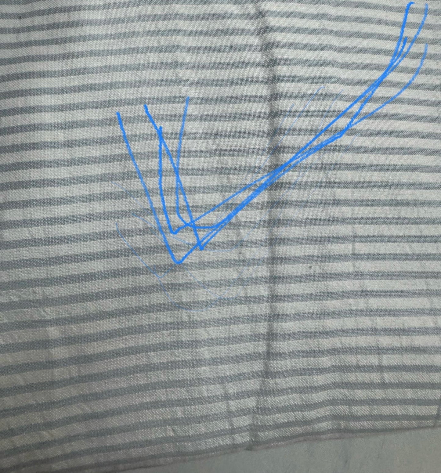 Cotton Baby Blue SeerSucker Stripe Fabric