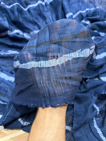 Buy Cotton Gauge Blue Stripe Fabric