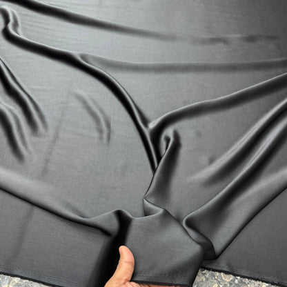 Buy Viscose Italian Silk Solid Black