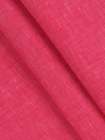 Buy Lab Certified Pure Linen Dark Pink Fabric