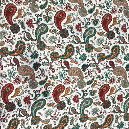 Buy Viscose Crepe Mehndi Block Printed Fabric