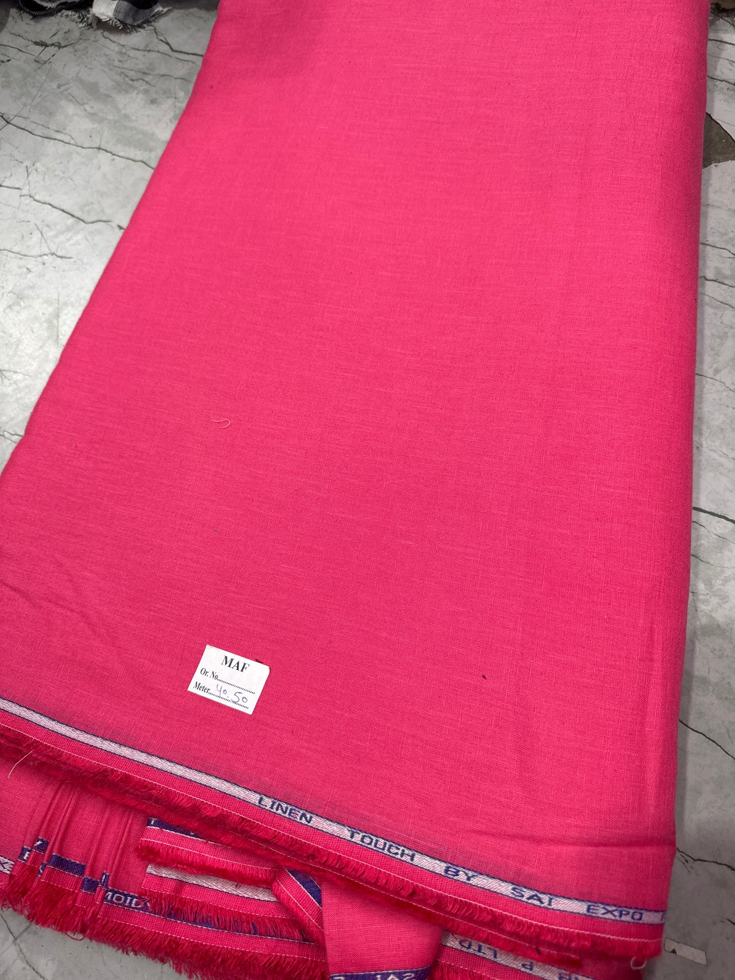 Buy Lab Certified Pure Linen Hot Pink Fabric