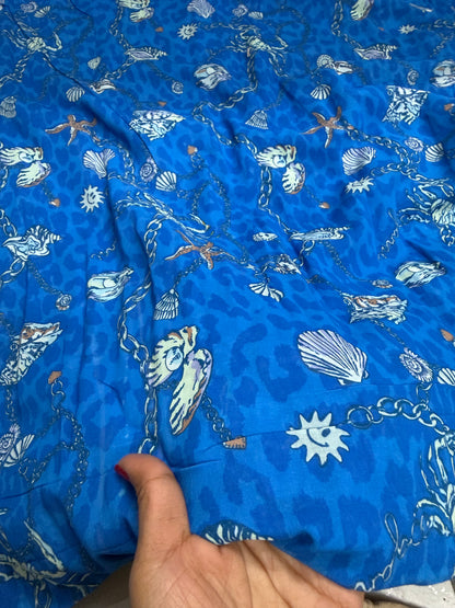 Buy 50s Poplin Sea Star Printed Fabric