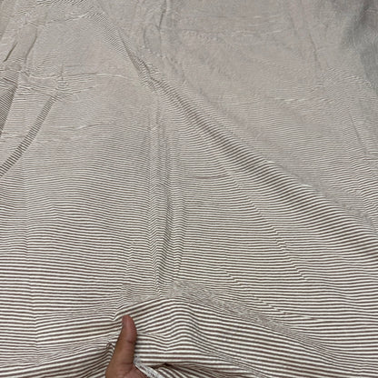 Premium Seersucker Brown Stripe Fabric