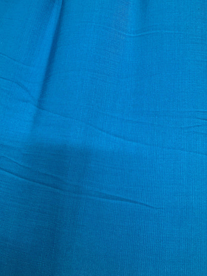Premium Slub Silk Electric Blue Fabric