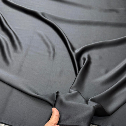 Buy Viscose Italian Silk Solid Black