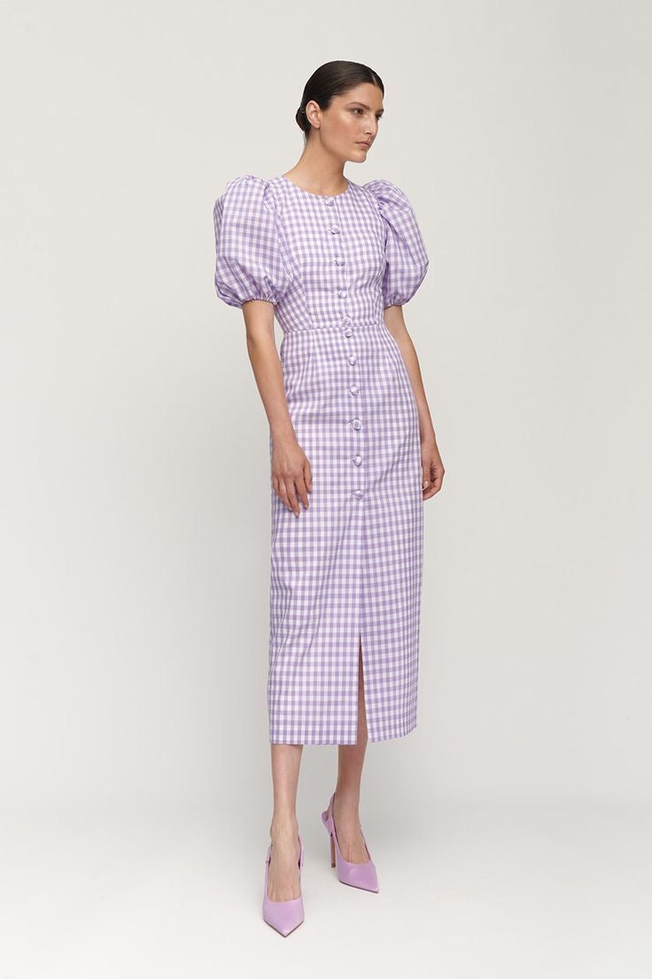 Buy Premium Seersucker Lavender Checks Fabric