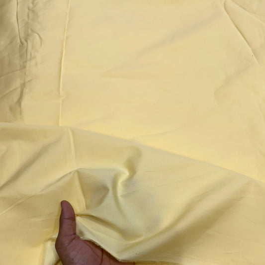 Buy Pure Cotton Satin Solid Baby Yellow Fabric