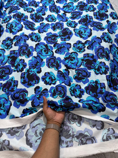Buy Poplin Toile Rose Printed Fabric