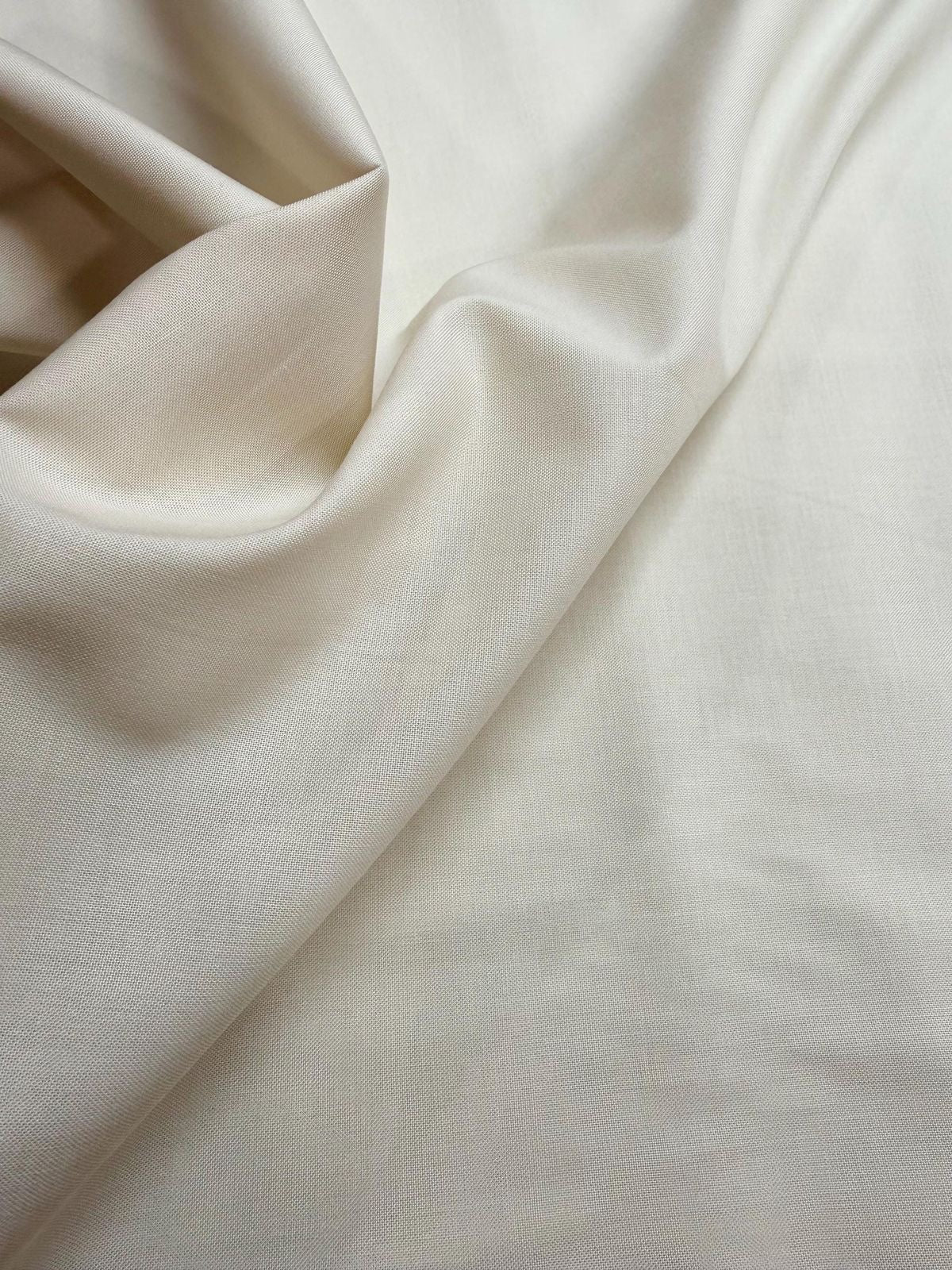 Buy Solid White Pure Glace Cotton Fabric