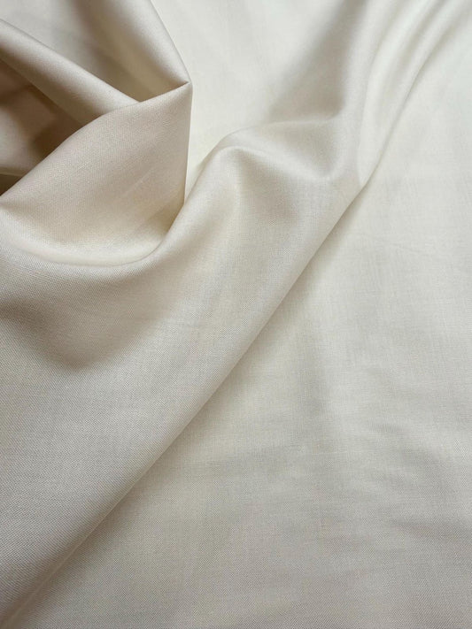 Buy Solid White Pure Glace Cotton Fabric