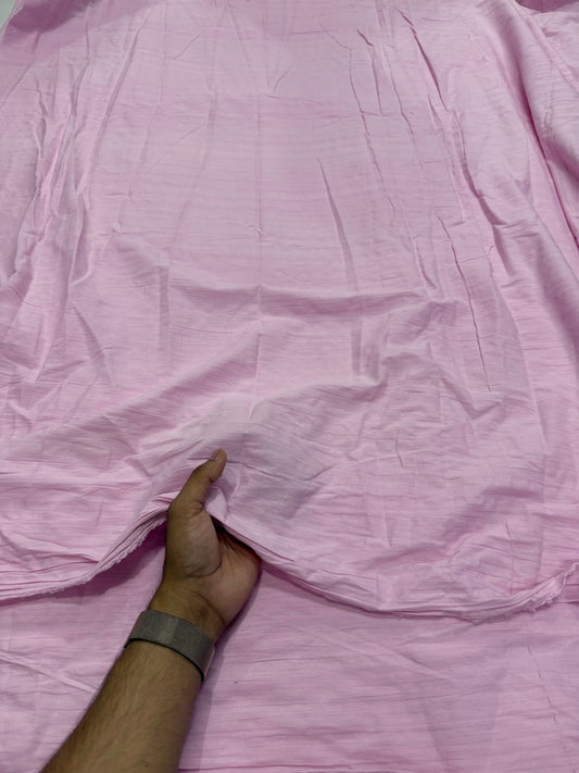 Buy Seersucker Cotton Solid Baby Pink Fabric