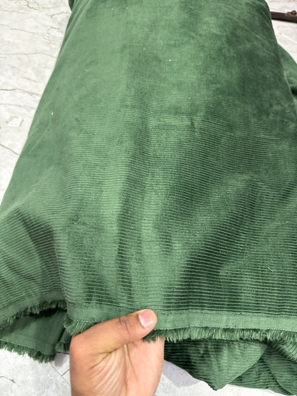 Buy Corduroy Solid Green 10 Wale Fabric
