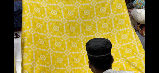 Buy Cotton Viscose Linen Banana Roll Printed Fabric