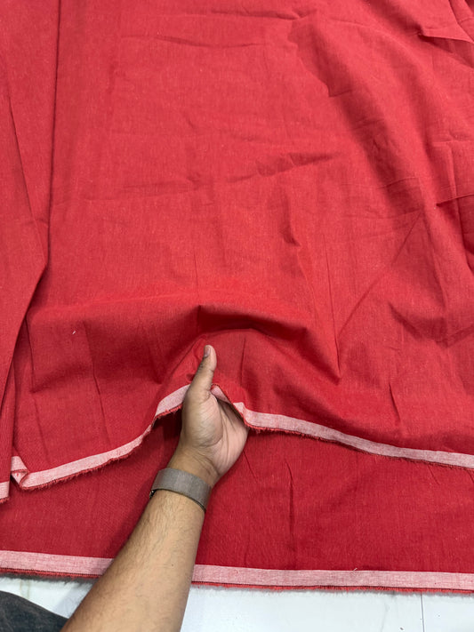 Buy Lab Certified Pure Linen Cherry Red Fabric