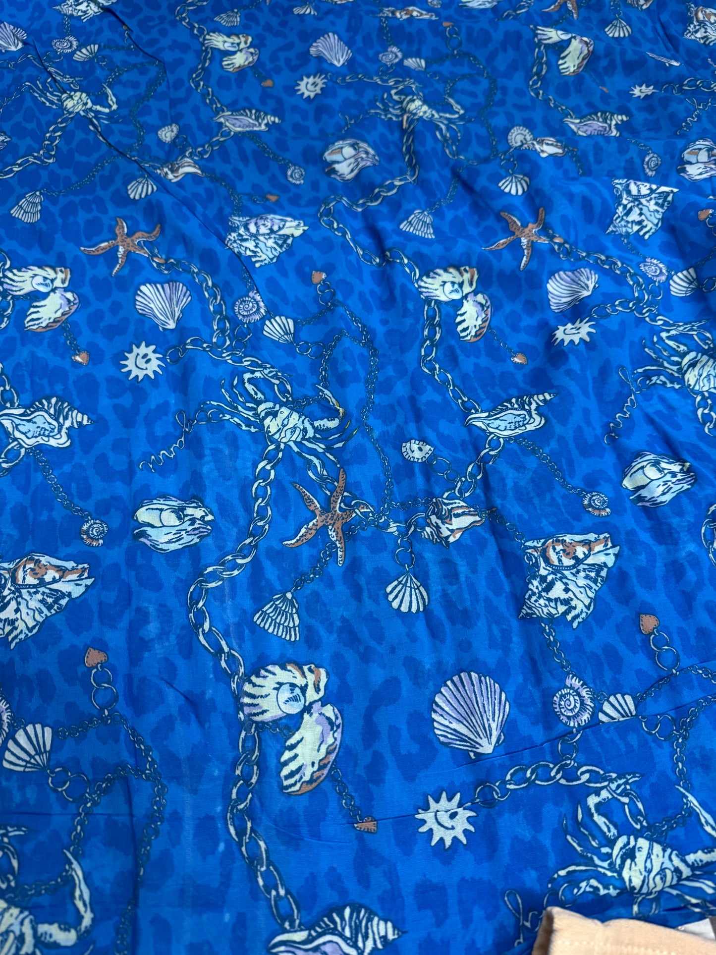 Buy 50s Poplin Sea Star Printed Fabric