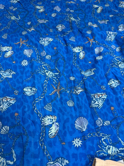 Buy 50s Poplin Sea Star Printed Fabric